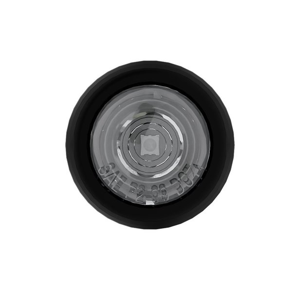 Abrams 3/4" Round 1 LED Bullet Clearance Light - Amber/Clear Lens BCL-R1-AC-10P